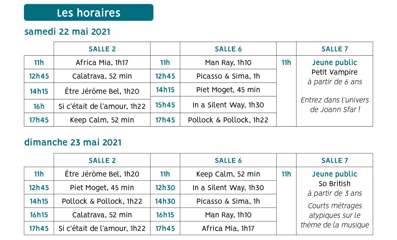 Horaires Des Séances Du Film Vanille 2020 Horaires 2021 - Les Rencontres du Film d'Art